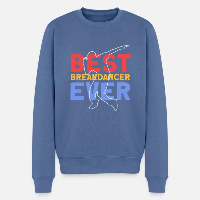 Breakdancing - Männer Premium Bio Pullover - Taubenblau