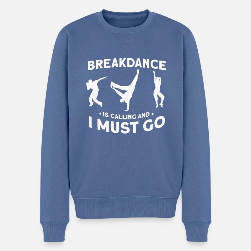 Breakdancing - Männer Premium Bio Pullover - Taubenblau