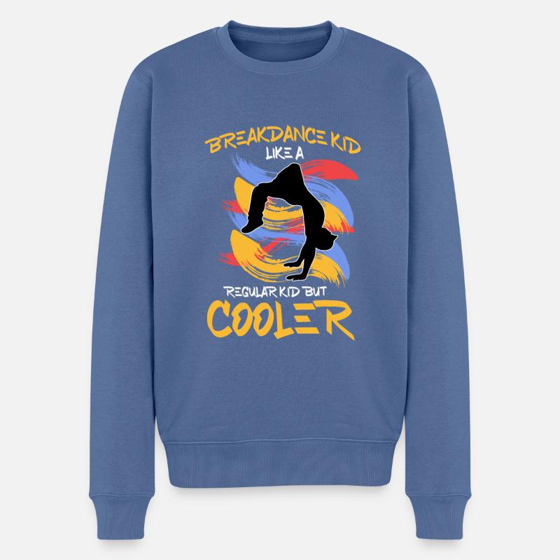 Breakdancing - Männer Premium Bio Pullover - Taubenblau