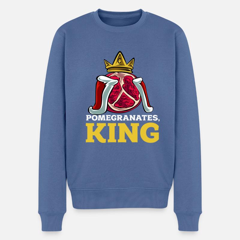 Granatapfel - Männer Premium Bio Pullover - Taubenblau