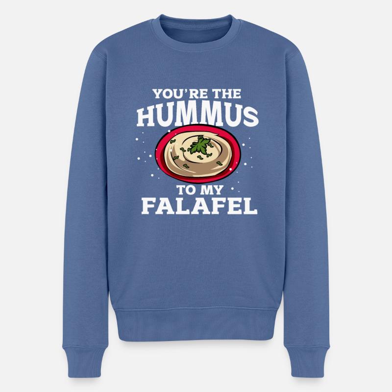 Houmous - Pull Premium bio Homme - bleu pigeon