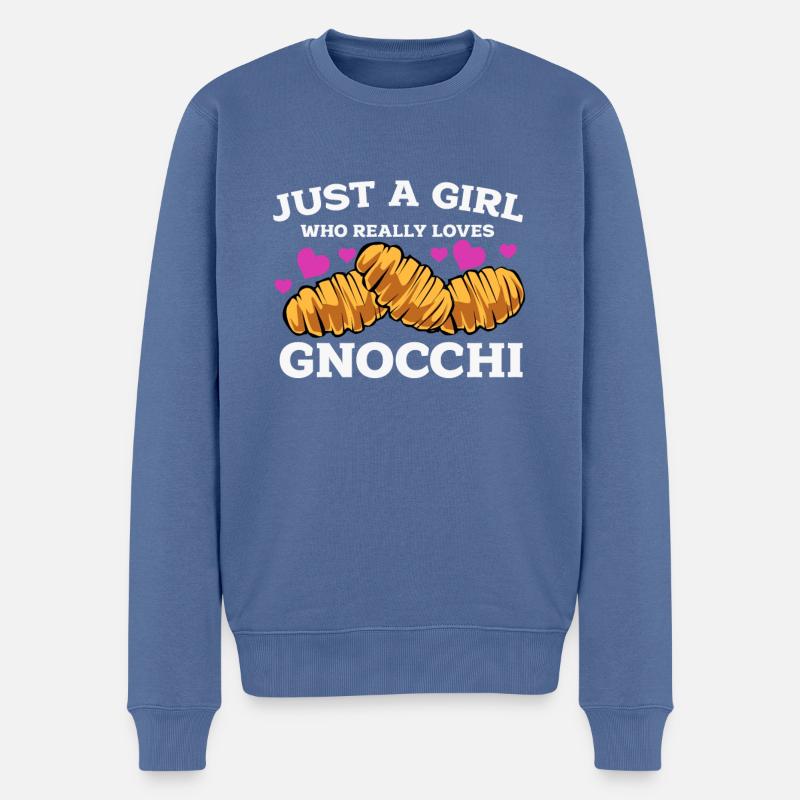 Gnocchis - Pull Premium bio Homme - bleu pigeon