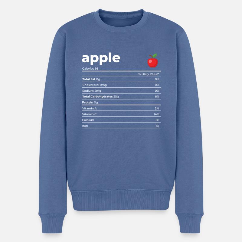 Nutrion infos Apple - Pull Premium bio Homme - bleu pigeon
