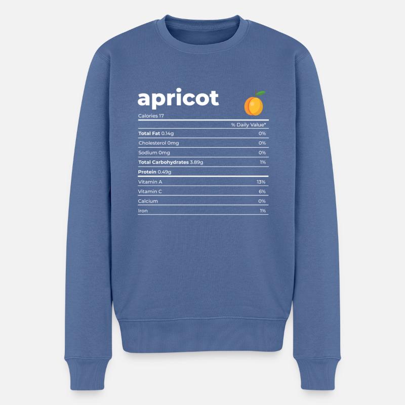 Nutrion Faits Abricot - Pull Premium bio Homme - bleu pigeon