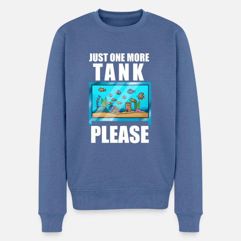 Aquarium Fisch Geschenk - Männer Premium Bio Pullover - Taubenblau