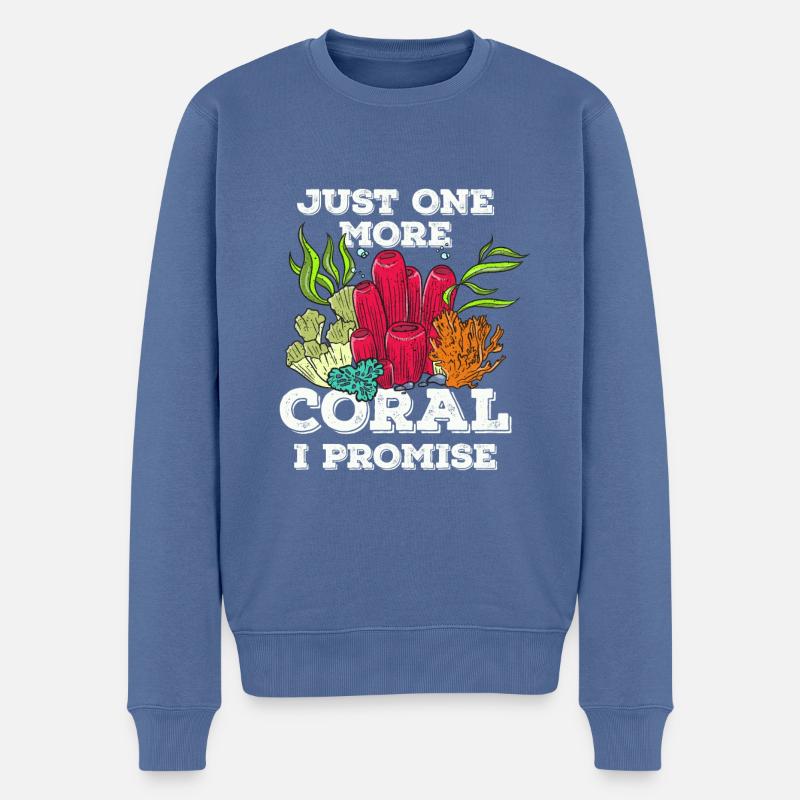 Cadeau de poisson d’aquarium - Pull Premium bio Homme - bleu pigeon
