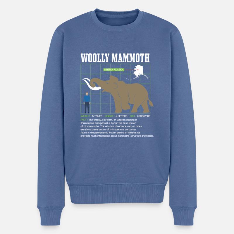 Mammouth - Pull Premium bio Homme - bleu pigeon