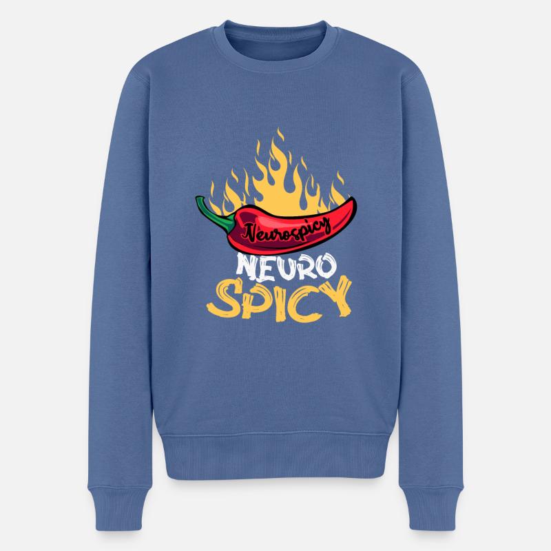 Neurospicy - Männer Premium Bio Pullover - Taubenblau