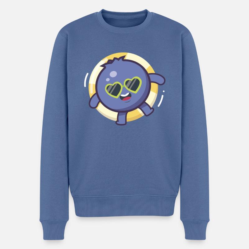 Blauberren Blauberre Geschenk - Männer Premium Bio Pullover - Taubenblau