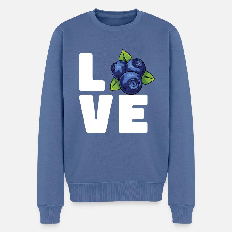 Blauberren Blauberre Cadeau - Pull Premium bio Homme - bleu pigeon