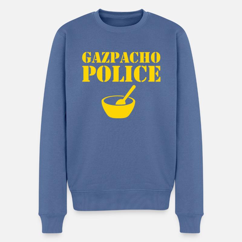 Gazpacho - Männer Premium Bio Pullover - Taubenblau