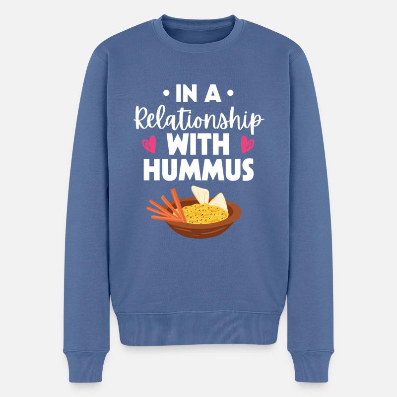 Houmous - Pull Premium bio Homme - bleu pigeon