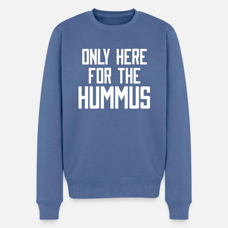 Hummus - Männer Premium Bio Pullover - Taubenblau