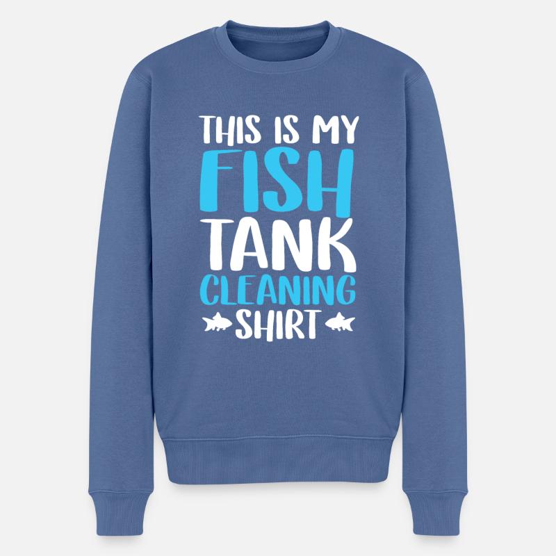 Aquarium - Männer Premium Bio Pullover - Taubenblau