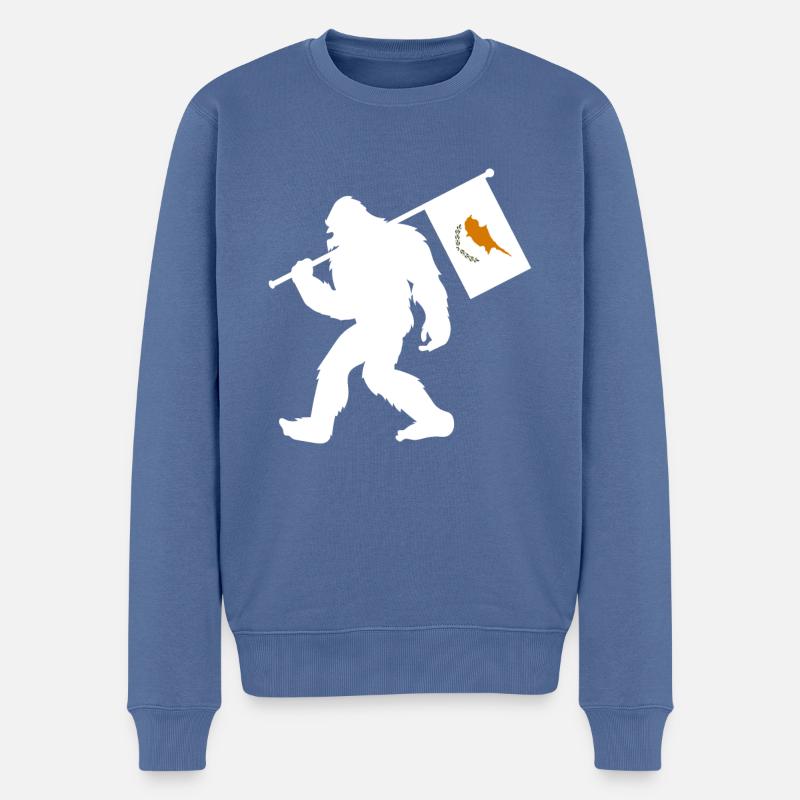 Chypre - Pull Premium bio Homme - bleu pigeon