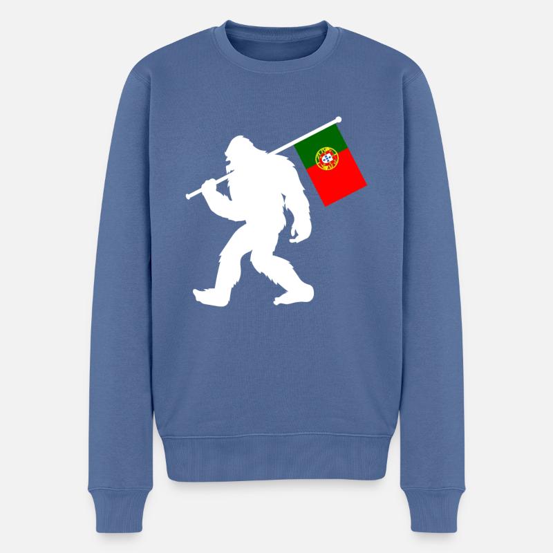 Portugal Bigfoot - Männer Premium Bio Pullover - Taubenblau