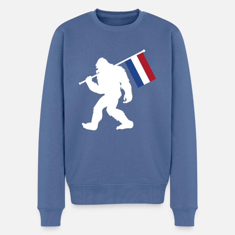 Pays-Bas Bigfoot - Pull Premium bio Homme - bleu pigeon