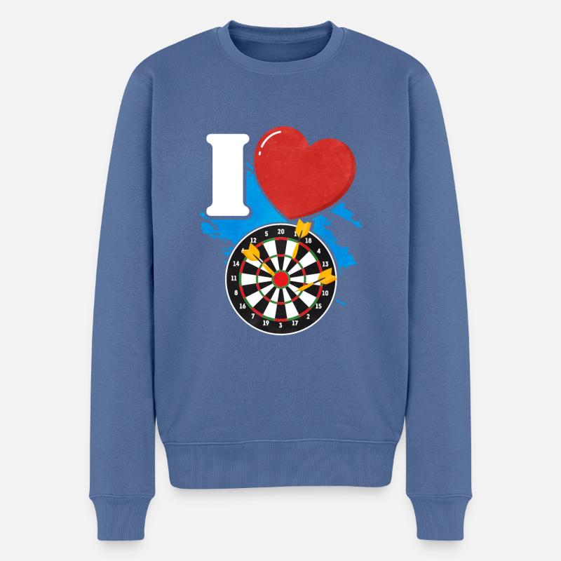 Darts - Männer Premium Bio Pullover - Taubenblau