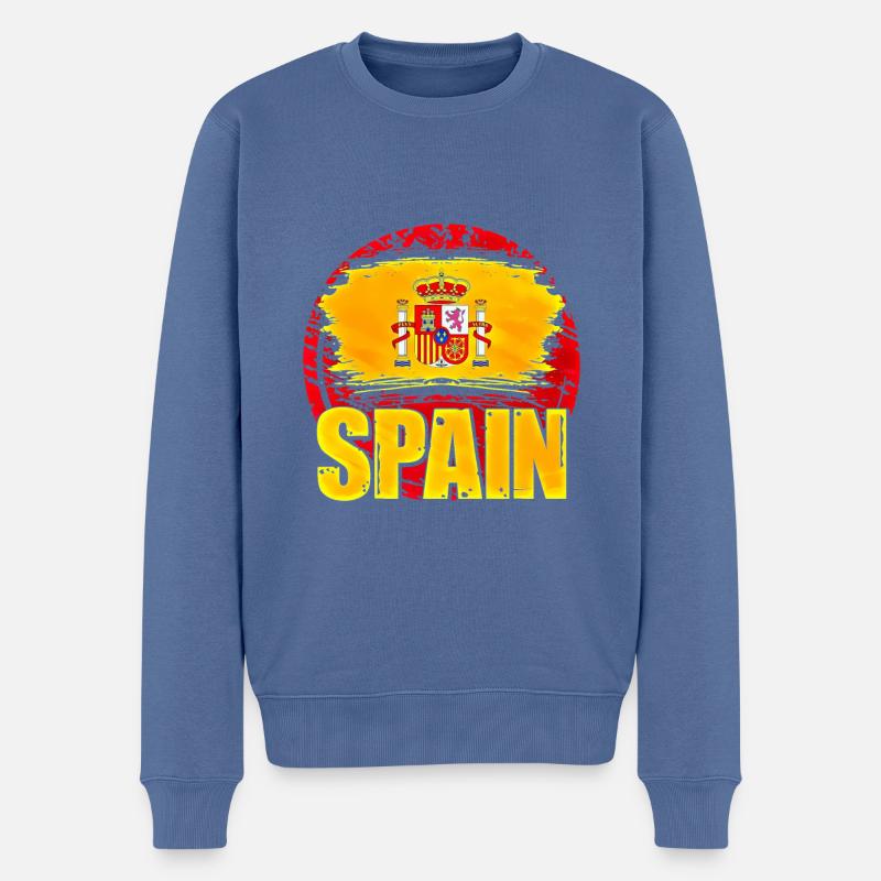 Espagne - Pull Premium bio Homme - bleu pigeon