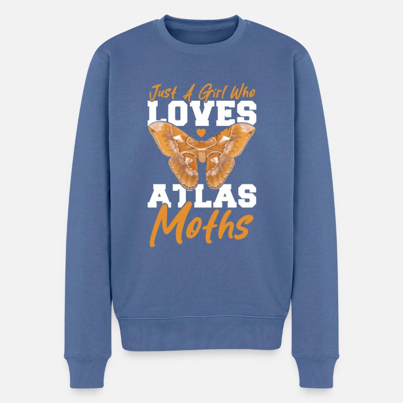 Motten Insekten Geschenk - Männer Premium Bio Pullover - Taubenblau