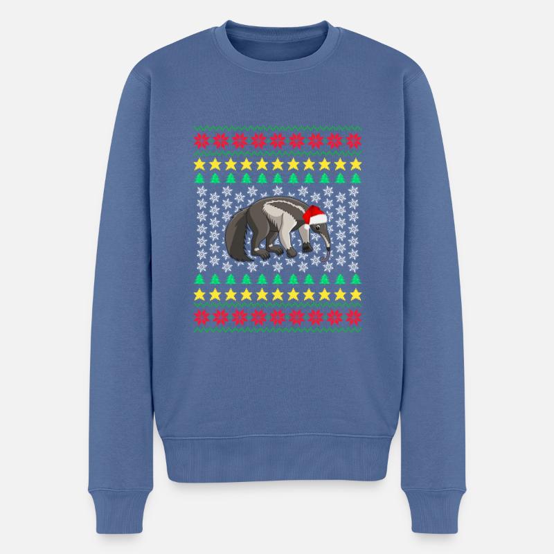 Cher cadeau de fourmilier - Pull Premium bio Homme - bleu pigeon