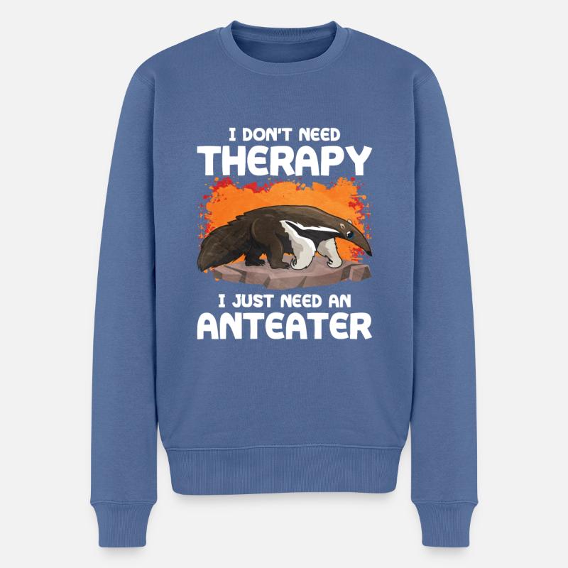 Cher cadeau de fourmilier - Pull Premium bio Homme - bleu pigeon
