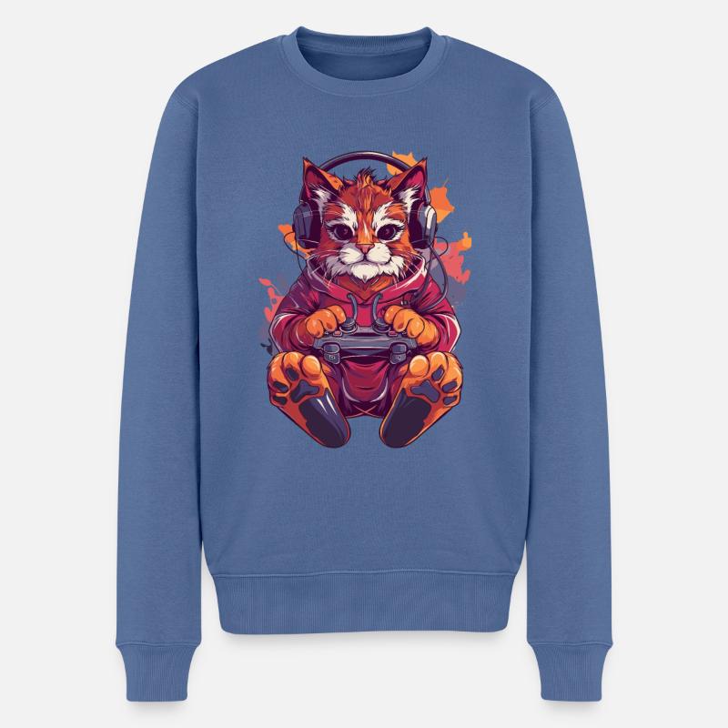 Maine Videospiel - Männer Premium Bio Pullover - Taubenblau
