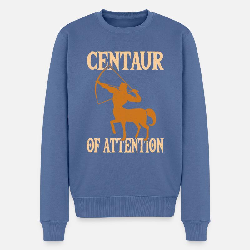 Phoenix Centaur Gift - Men's Premium Organic Jumper - stone blue