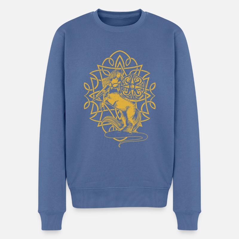 Phönix Zentaur Geschenk - Männer Premium Bio Pullover - Taubenblau