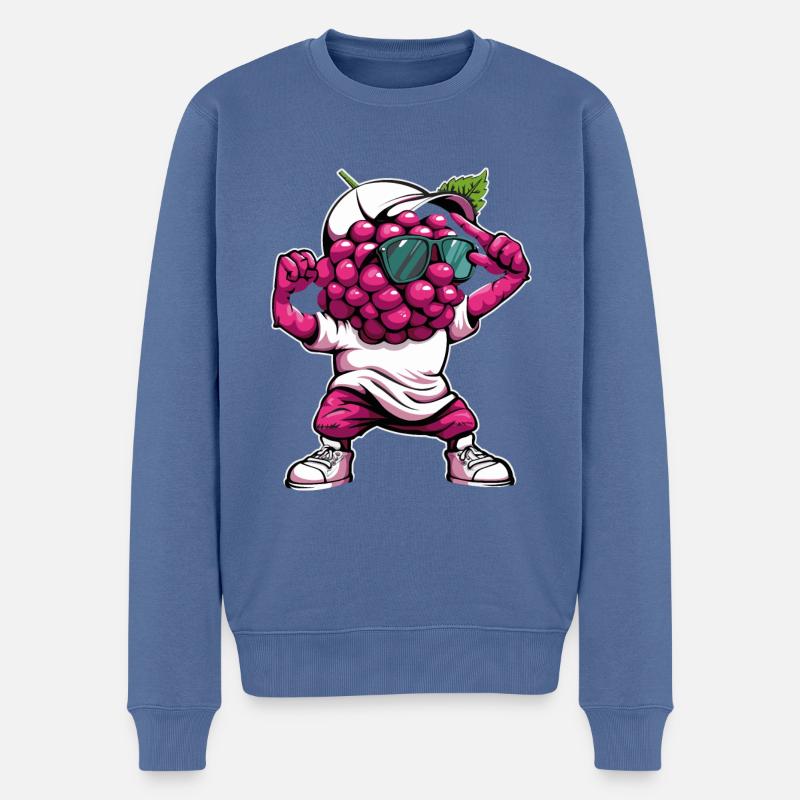 Mûrier - Pull Premium bio Homme - bleu pigeon