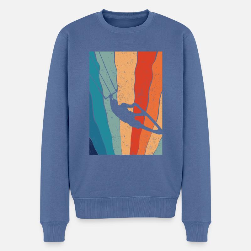 Kitesurfing - Männer Premium Bio Pullover - Taubenblau