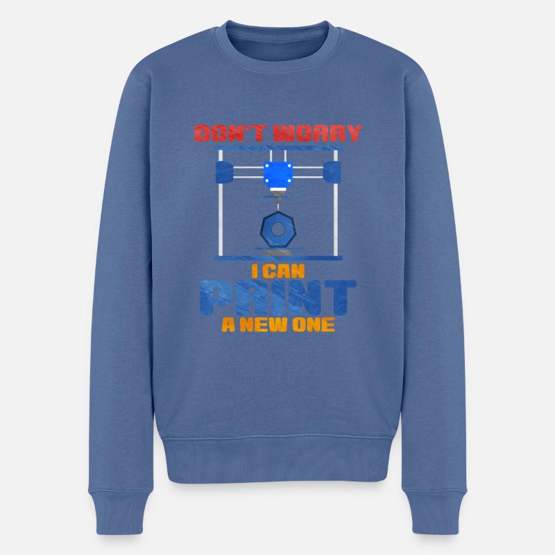 3d printing - Männer Premium Bio Pullover - Taubenblau