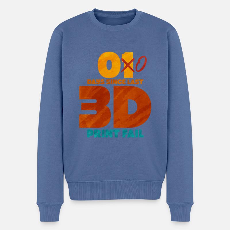 3d printing - Männer Premium Bio Pullover - Taubenblau