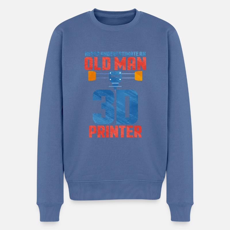 3d printing - Männer Premium Bio Pullover - Taubenblau