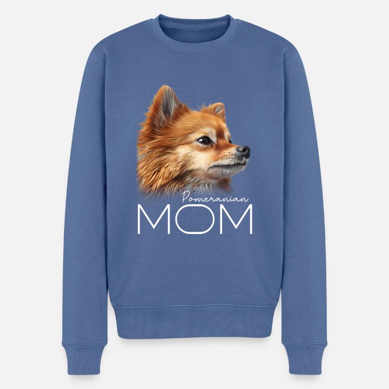 Maman poméranique - Pull Premium bio Homme - bleu pigeon