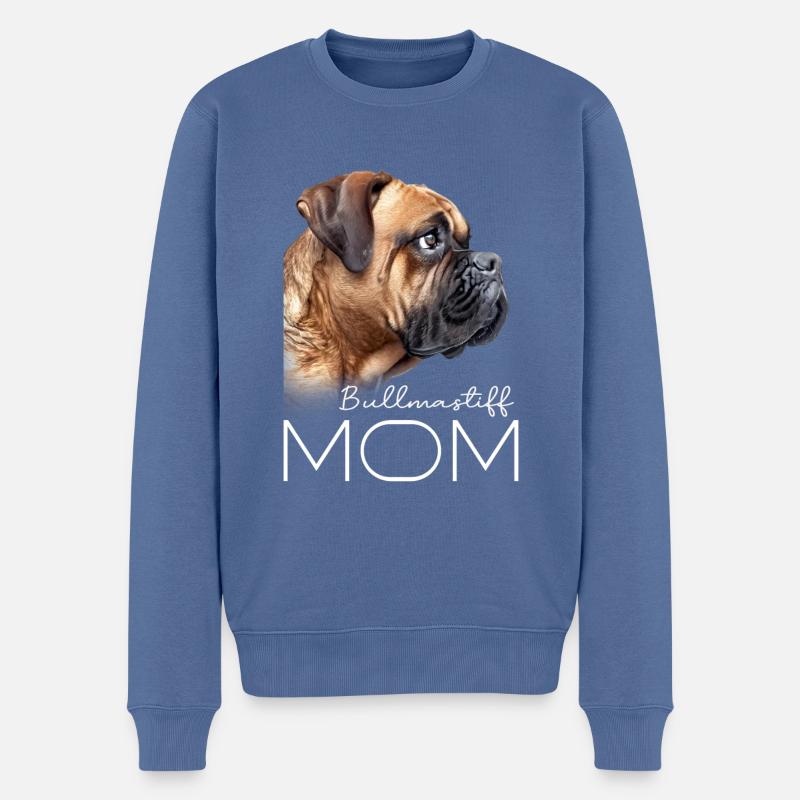 Bullmastiff Mama - Männer Premium Bio Pullover - Taubenblau