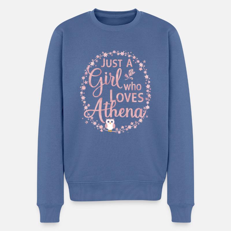 Cadeau de la déesse Athéna - Pull Premium bio Homme - bleu pigeon