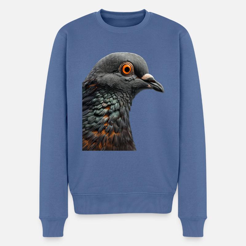 Taube - Männer Premium Bio Pullover - Taubenblau
