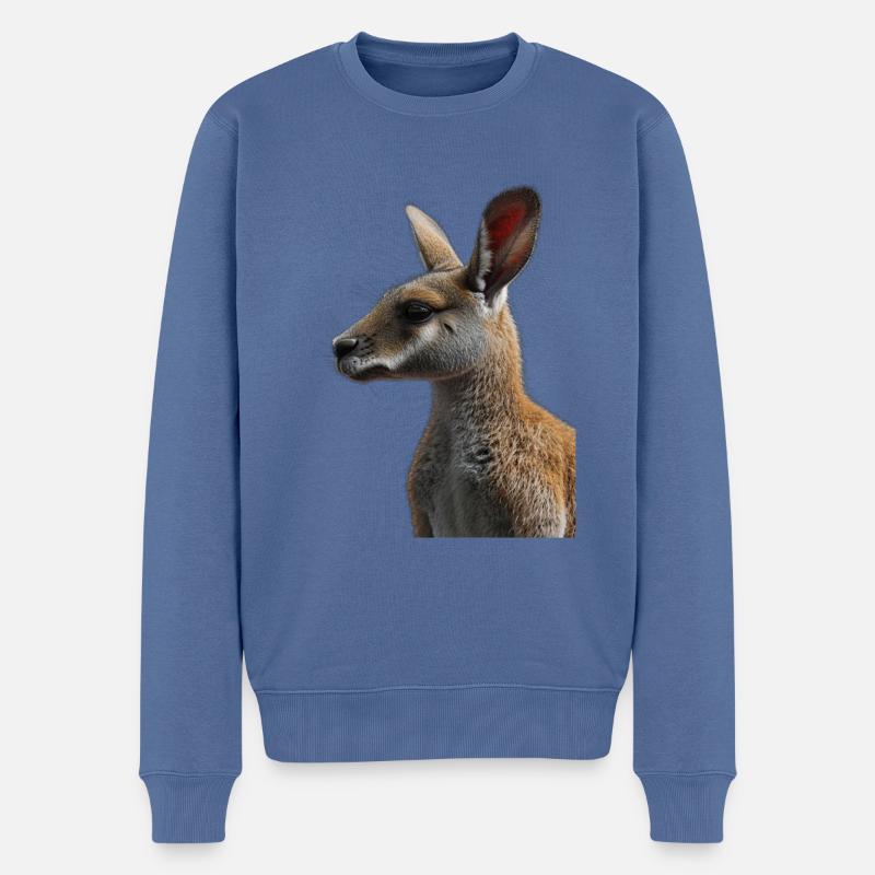 Wallaby - Pull Premium bio Homme - bleu pigeon