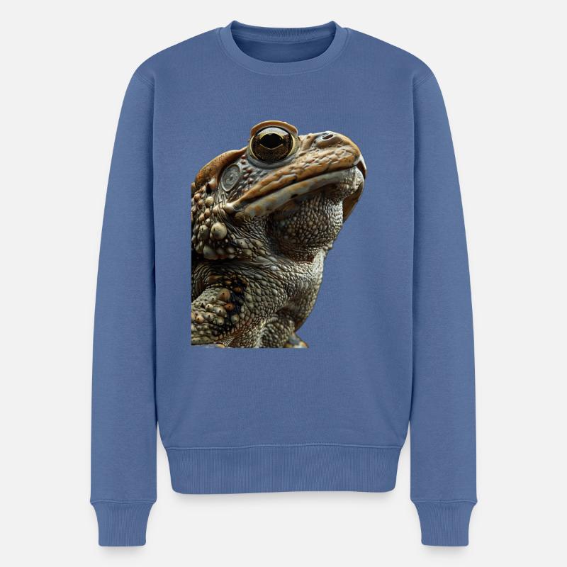 Crapaud - Pull Premium bio Homme - bleu pigeon