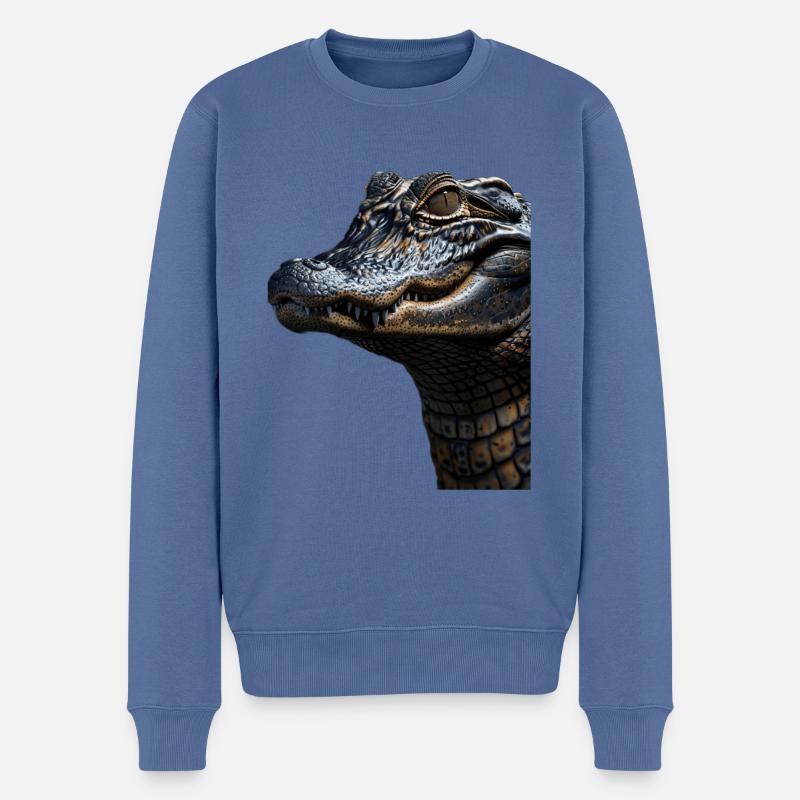 Alligator - Männer Premium Bio Pullover - Taubenblau