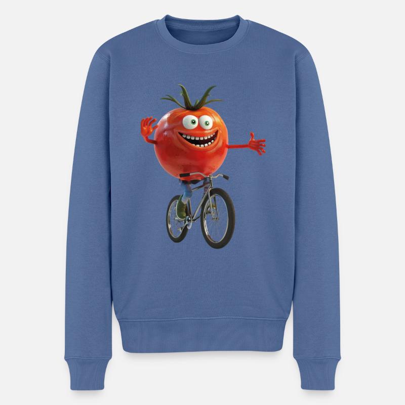 Vélo Tomato - Pull Premium bio Homme - bleu pigeon
