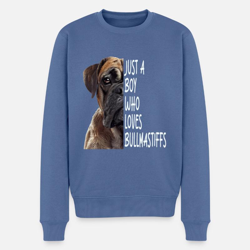 Bullmastiff - Männer Premium Bio Pullover - Taubenblau
