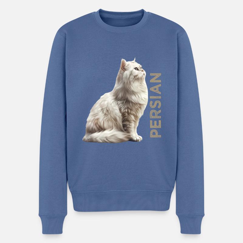 Persian - Männer Premium Bio Pullover - Taubenblau