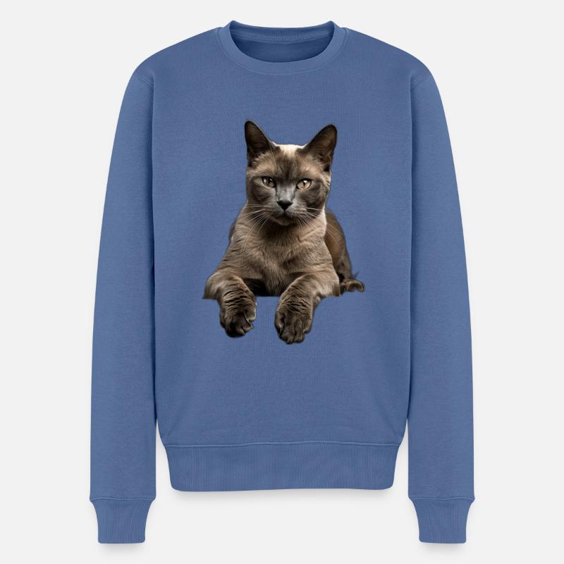 Birman - Pull Premium bio Homme - bleu pigeon