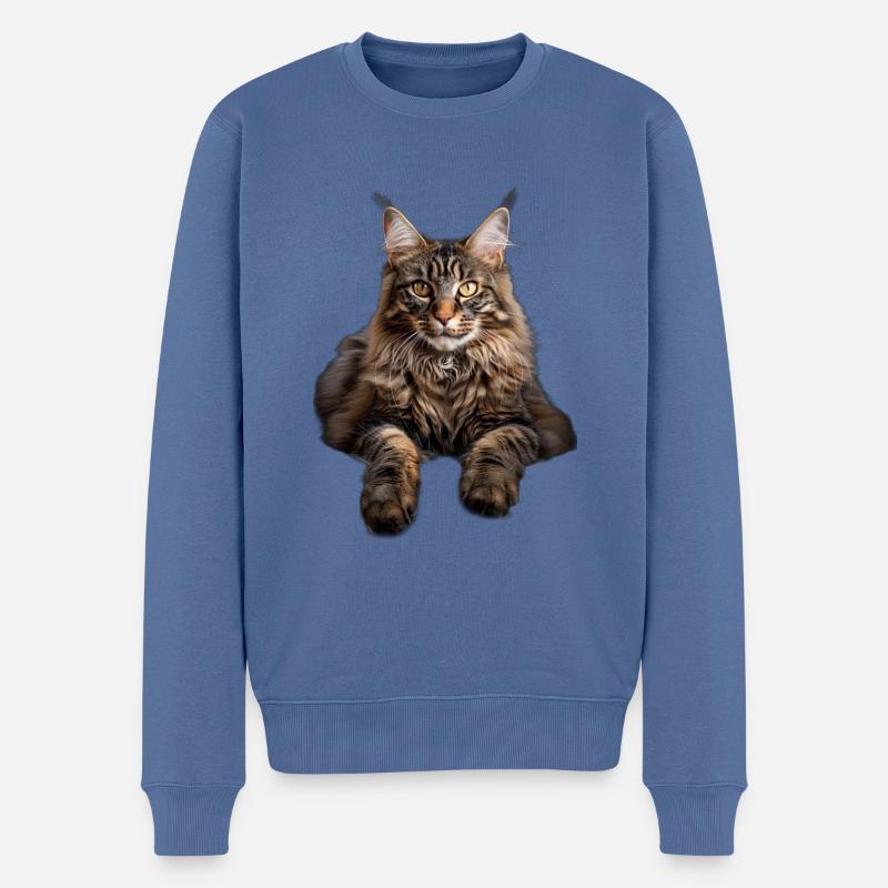 Maine - Pull Premium bio Homme - bleu pigeon
