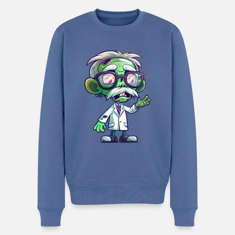 Halloween scientifique - Pull Premium bio Homme - bleu pigeon