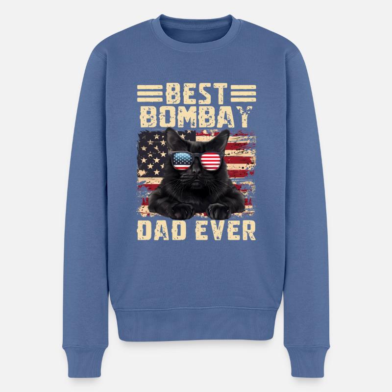 Bombay Papa - Männer Premium Bio Pullover - Taubenblau
