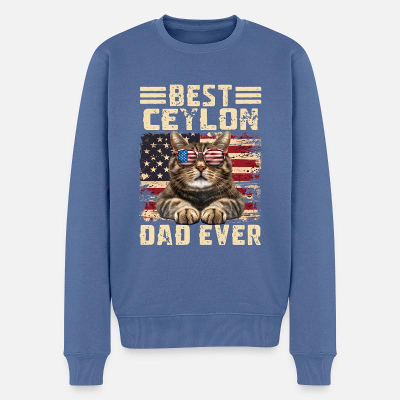 Ceylan Papa - Pull Premium bio Homme - bleu pigeon