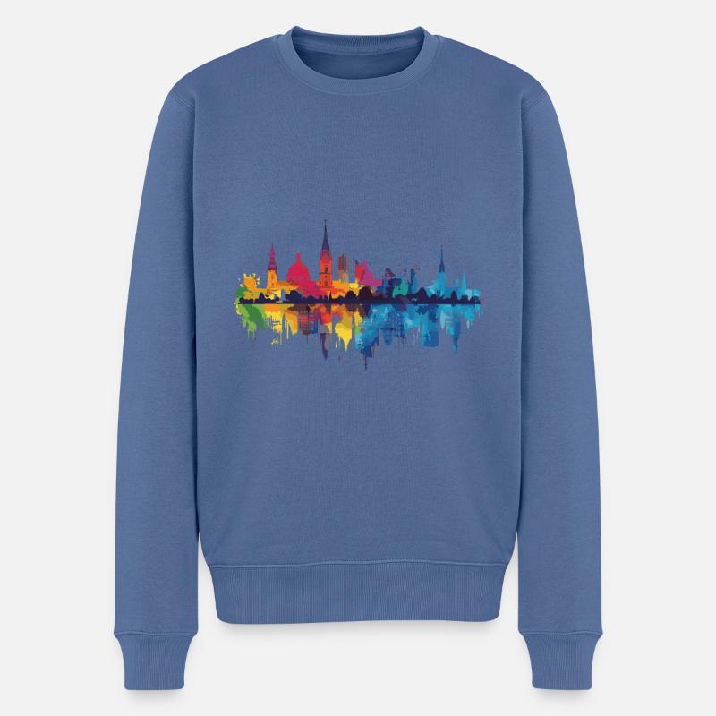Meckenheim - Pull Premium bio Homme - bleu pigeon